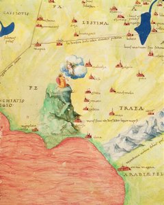 Mount Sinai and the Red Sea, from an Atlas of the World in 33 Maps, Venice, 1st September 1553 (detail)